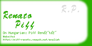 renato piff business card